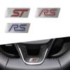 Авто интерьер 3D алюминиевый RS/ST эмблема рулевое колесо наклейка на центральную консоль для Focus MK2 MK3 Fiesta Kuga аксессуары