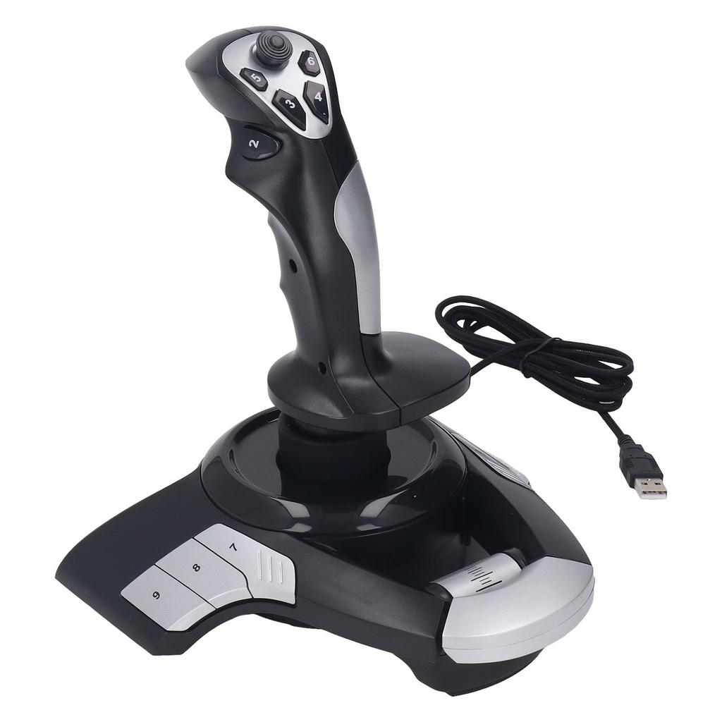 Flight Joystick Controller 3D USB Wired Flight Simulator Stick Joystick Controller with Vibration