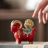 Интерактивная Вращающаяся Статуэтка Китайского Зодиака Овца, Вращающаяся Статуэтка Козы для Удачи и Богатства, Талисман Года, Настольное Украшение в Винтажном Стиле для Дома