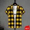 Summer Women's  Short Sleeved Shirt Stripe Pattern Print Shirts For Women Fashion Casual women's Shirts Clothing Tops