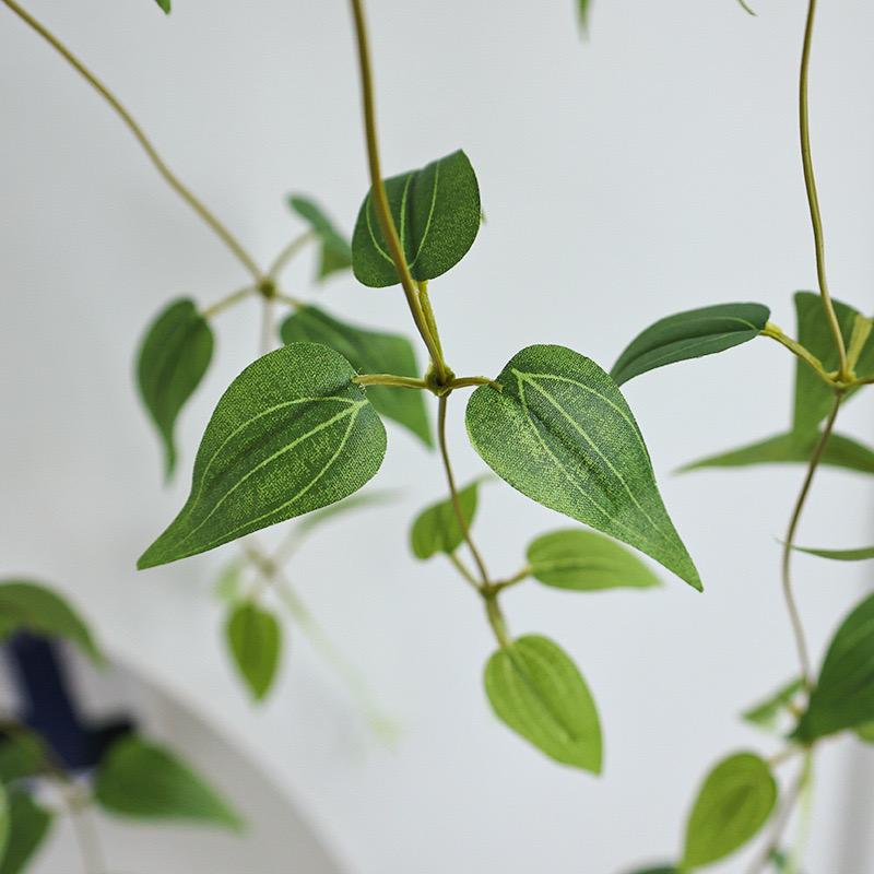 Искусственные декоративные листья Клематис Ротанг Настенное украшение Подвесные зеленые листья Домашний интерьер Зеленая стена