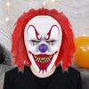 Scary Halloween Clown Masque with Red Hair Full Head Adult Evil Joker Latex Masque for Halloween Party Cosplay Masquerade Costume