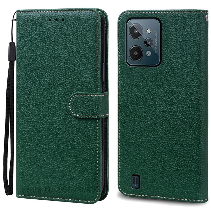 Для Realme C31 Чехол-книжка из кожи с откидной крышкой для Realme C31 Чехол-книжка с подставкой для Realme C31 Чехол-коробка Fundas