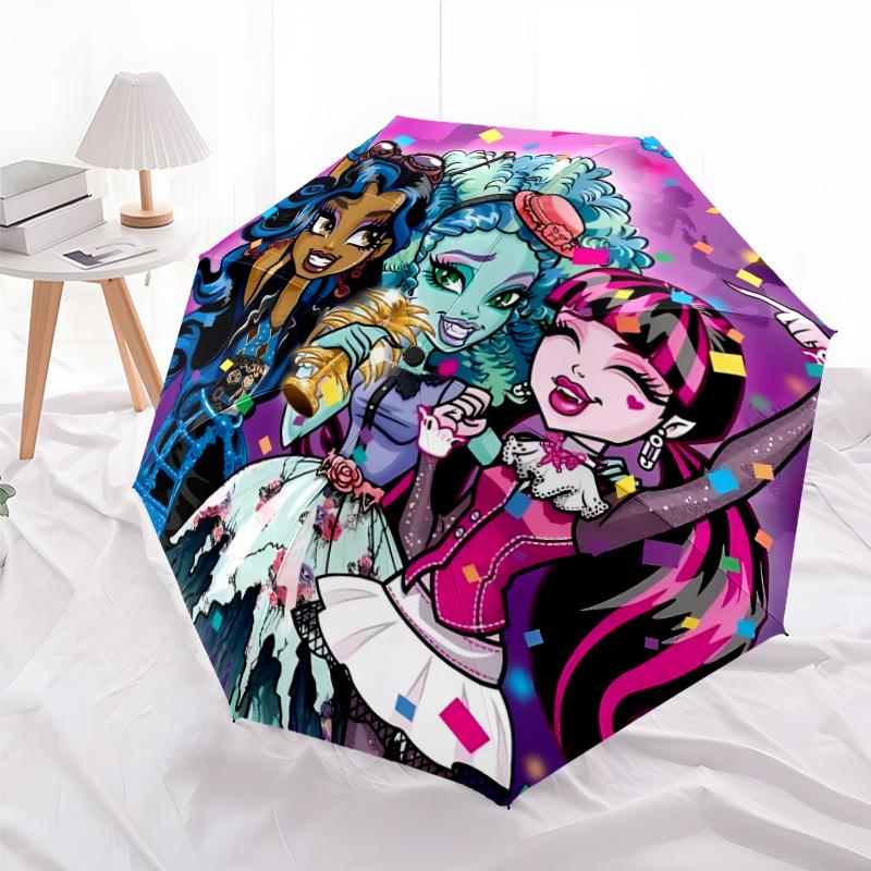 1pc Monster High Draculaura3 Umbrella, Sun Protection, And UV Shielding. It Has Eight Sturdy Ribs for Outdoor Use And Perfect Gift