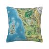 Faerun Map Square Pillowcase Pillow Cover Polyester Cushion Zip Decorative Comfort Throw Pillow for Home Sofa