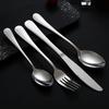 Современный серебряный набор столовых приборов, набор столовых приборов из нержавеющей стали, обеденный нож, вилка, ложка, кухонная утварь, посуда в западном стиле