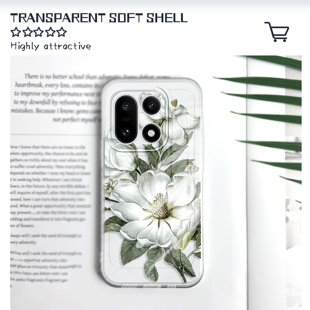Потрясающий прозрачный чехол с магнолиями для Oneplus 15 13T 13R 12 12R 11R 10R 10 Pro 9RT Nord 2 5 CE2 CE5 5G Мягкий чехол из ТПУ