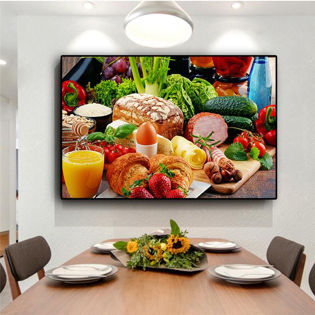 Nordic Vegatables and Fruits Canvas Painting Posters And Prints Wall Art Pictures Kitchen Living Room Home Decor No Frame