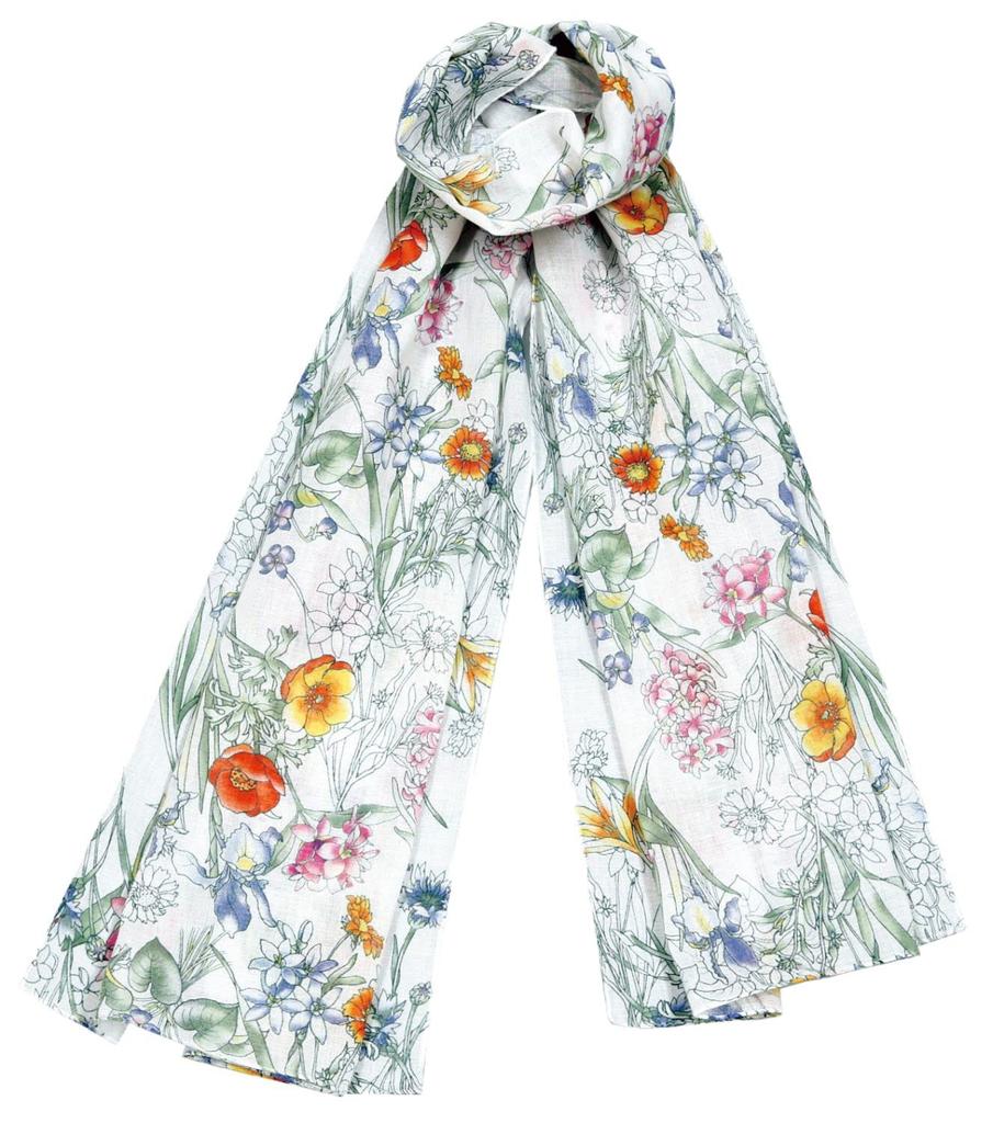 Yamamoto Jin Shoten TOIRO Gauze Square Bouquet A Multi [1868-A] UV Protection, Simple, Modern, Made In Japan