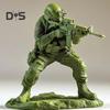 Фигурка элитного солдата, зеленая статуэтка военного, коллекционная мини-статуэтка солдата для декора рабочего стола, подарок для военных энтузиастов