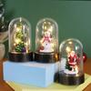 Christmas Decorative LED Table Lamp Snowman Santa Tree Figurine Desktop Ornament Holiday Home Decor