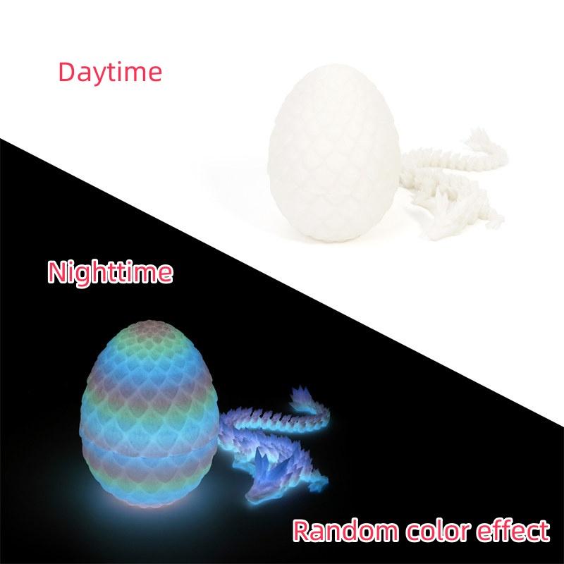 Полностью шарнирный 3D-напечатанный дракон в яйце, полностью подвижный дракон, хрустальный дракон, украшения из драгоценных камней, хрустальный дракон