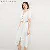 Temperament V-neck belt style dress