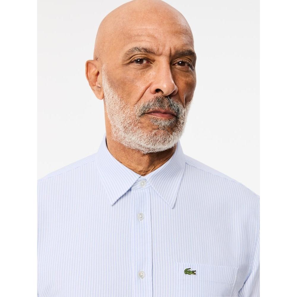 Lacoste Мужская рубашка Oxford Stripe Ch7552 54n E7b q2nCh7552 54nE7b