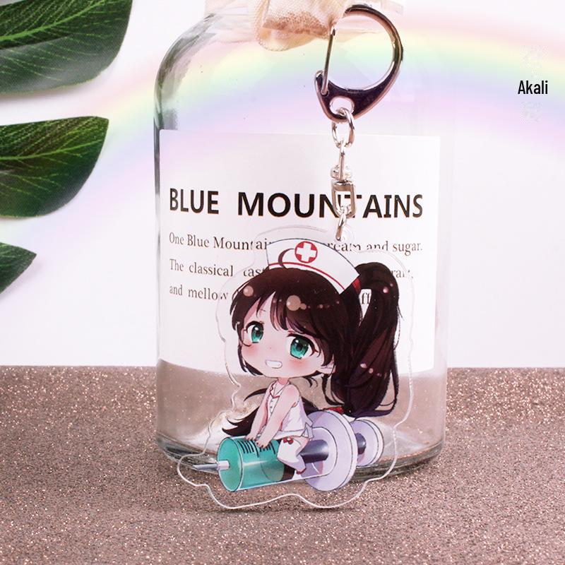 Аниме акриловый двухслойный сэндвич-подвесной брелок - Lualu Blind Monk Yasuo Comic Exhibition Accessories