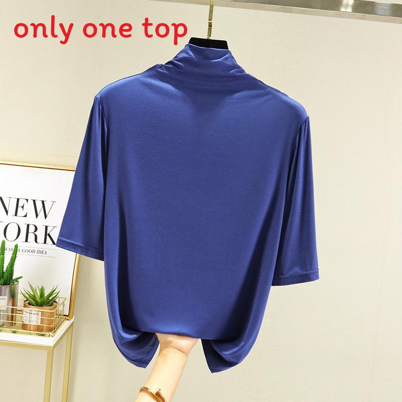 Modal Half High Neck T Shirt For Women With Soft Knit Fabric And Casual Style