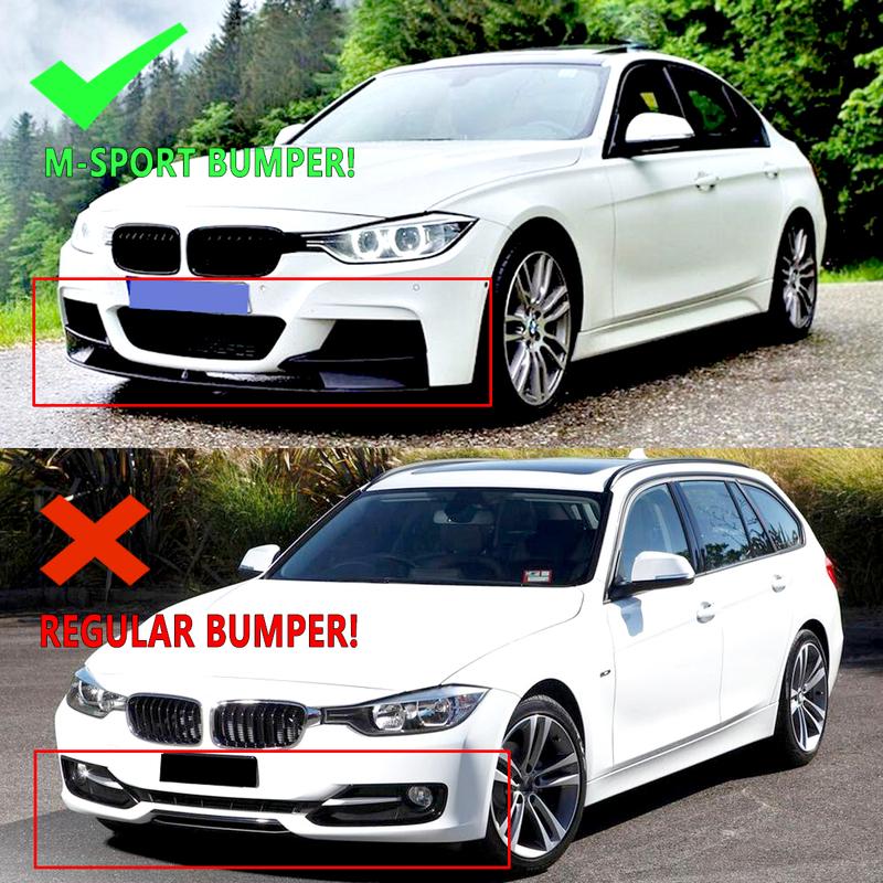 For BMW 3 Series F30 F31 2012-2018 M Style Front Bumper Splitter Lip Car Body Kit Car Tuning Bumper Diffuser Spoiler Guard