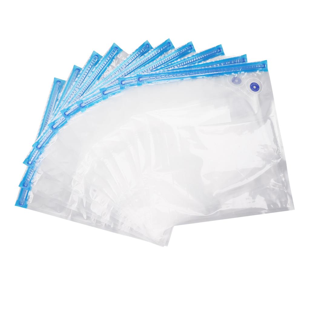 10Pcs Food Vacuum Bag Odorless Space Saving Vacuum Bag with Pump for Home Sup market