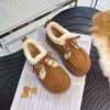 Новые замшевые утепленные шнурованные Birkenstocks хлопковые туфли, маленькие толстоподошвенные ботинки для увеличения роста, снегоступы