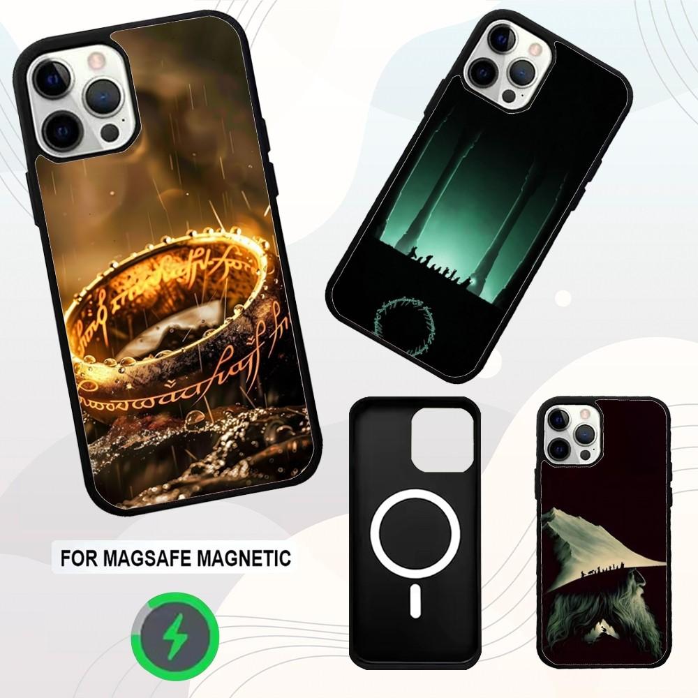 Чехол для телефона L-Властелин R-Колец Для iPhone 16e,16,15,14,13,12,11,Plus,Pro,Max,Mini Магнитная Беспроводная Зарядка Magsafe