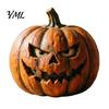 Decorative Holiday Pumpkin Crafts Halloween Wooden Figurine, Rustic Spooky Ornament, Fall Seasonal Room Ornament Table Centerpiece for Home