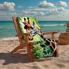 Custom Name Ultra-Soft Beach Towel with Giraffe Theme,Ideal for Pool - Camping, Diving - Perfect Travel Essential, Vibrant Beach Towel.