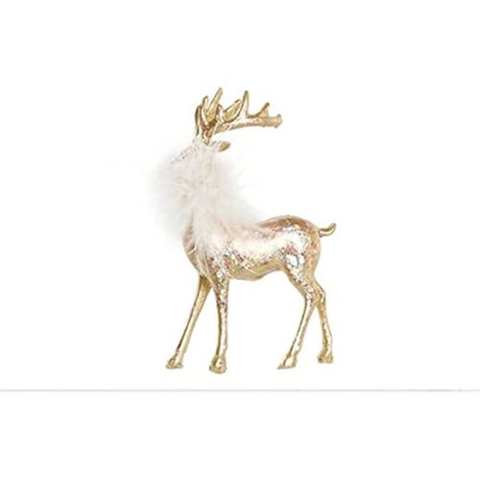 Décoration de Noël - DKD Home Decor - Standard - Blanc et doré - Résine - 46,48 x 43,51 x 32,06 cm