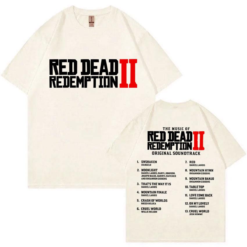 2026 Игровой Игрок Red Dead Redemption 2 Мерч Футболки Мужчины Женщины Отаку Любитель Футболка Унисекс Винтажные Футболки с Коротким Рукавом