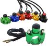 Aluminum Motorcycle Stop Start Kill Switch Button for 22mm Handlebar ATV Dirt Pit Bike Quard with Mounting Backplate