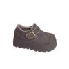 Теплые хлопковые туфли Birkenstocks на толстой подошве, шерстяные, из бархата, для осени и зимы, с небольшим увеличением роста, повседневные хлопковые туфли
