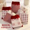 4-pack Hongyun Zodiac Year Pure Cotton Antibacterial Mid Waist Red Women's Underwear