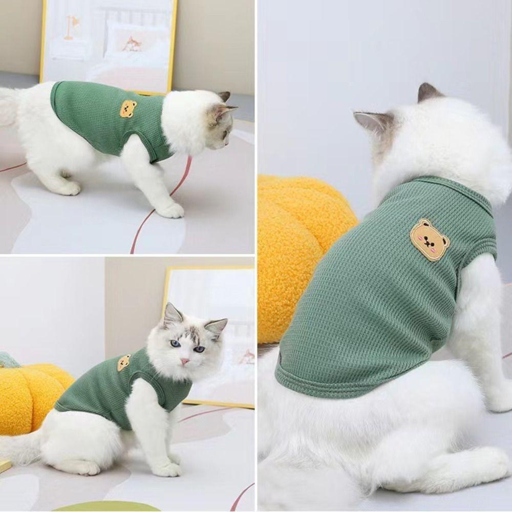 Breathable Dog Clothes Waffle Pet Cat Clothing Summer Cool Dog Vest