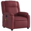 VidaXL Fauteuil de massage inclinable Rouge bordeaux Similicuir 373533