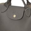 Longchamp Logo Micro Mark Leather Crossbody Tote Bag Women bags Dark-Gray 10319HYZP55