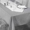 Serviettes de table - Silvery - 40 x 40 cm - Blanc/Argent - 3 pièces - Polyester