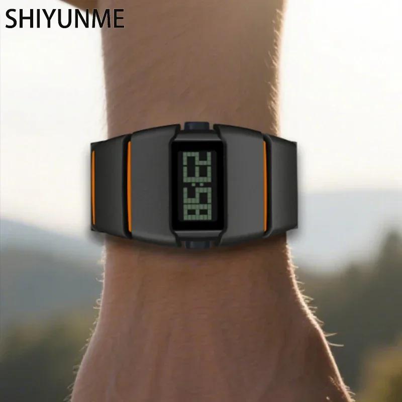 SHIYUNME Fashion Men's Electronic Watches Creative Design Unique Watch New LED Waterproof Sports Man Women Alike Wristwatch