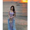 Sexy Split Sequin Suspender Dress Light Luxury High-end Birthday Party Dress Seaside Vacation Dress