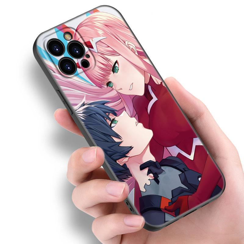 Чехол для телефона Anime Zero Two Darling для Apple iPhone 12 13 Mini 11 14 15 Pro Max 7 8 Plus X XR XS SE 2020 2022 черный силиконовый чехол