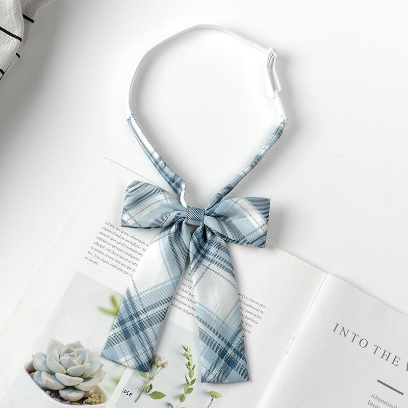 JK Bow Tie for Women, Japanese Uniform Shirt, College Style Student Plaid Tie, Men's Free Ribbon Accessories