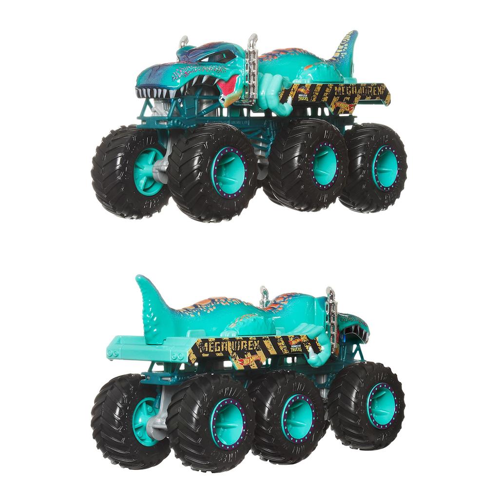 Hot Wheels Monster Truck Shark Vs. Dino Collection Set, Vehicle Toy, 6 Mini Cars, Ages 3 and Up, Multi-Purpose, JGD68