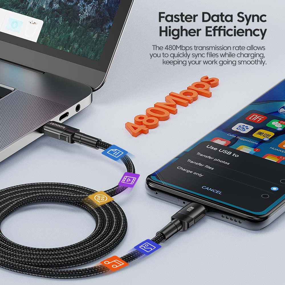 100W Type C To USB C Cable PD 3.0 Quick Charge 4.0 Fast Charging Type C To Type C for iPhone 15 Macbook Samsung Xiaomi
