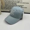 Soft top INS versatile cr letter side embroidery baseball cap women's spring and autumn new face small cap tide