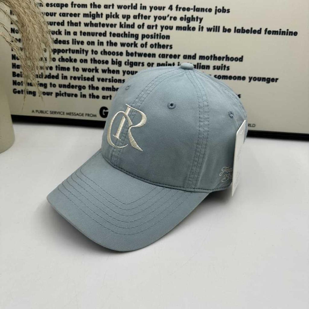 Soft top INS versatile cr letter side embroidery baseball cap women's spring and autumn new face small cap tide