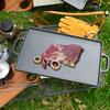 Cast Iron Baking Tray Can Be Flipped Double-sided Barbecue Tray Outdoor Camping Handle BBQ Tools Barbecue Plate Square Gas Grill