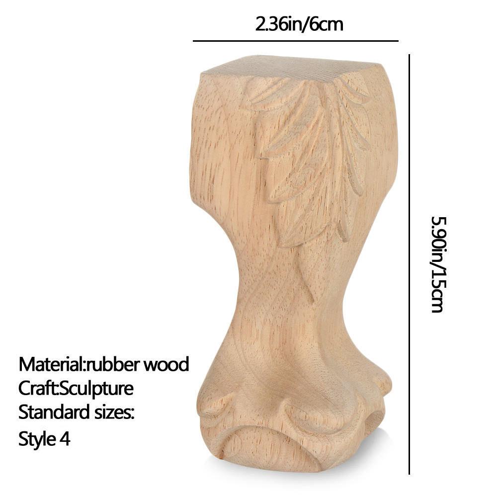 Accessories Decoration Crafts Home Decor Furniture Foot Legs Vintage Wood Carved Cabinet Seat Feets