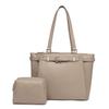 Business Bag Tote Bag Ladies Popular Pouch Included A4 14 Inch PC Zippered Recruit Commuter Bag Handbag 170971 [Guscio Gold] (Beige)