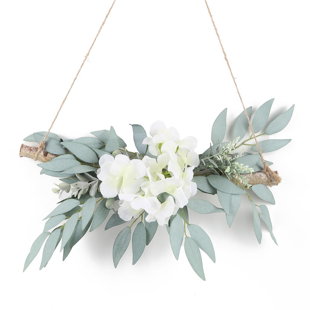 1 шт. искусственный эвкалипт гортензия пион Swag настенный декор бревенчатая ветка подвесной обруч для спальни, гостиной, ванной комнаты, настенный декор