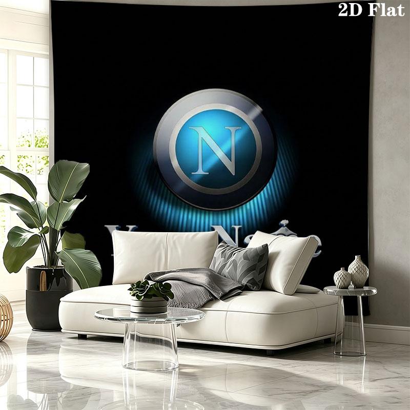 SSC Napoli Custom Name Wall Tapestry Aesthetic Wall Hanging Printed Fabric Blanket Decorative Tapestries for Bedroom Living Room Home Decor