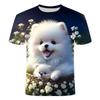 Футболка с короткими рукавами, напечатанная на 3D-принтере, серии Cute and Cute Dog, летняя футболка с короткими рукавами для мужчин и женщин