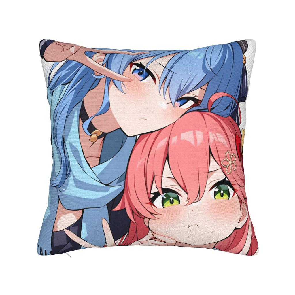 Hot Girl Kawaii Sakura Miko Pillow Cover  Comfy Cushion Cover Morden Pillow Case For Sofa Bedroom Home Decor